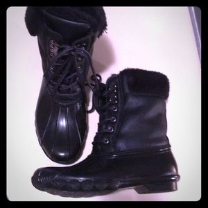 Steve Madden black rain boots